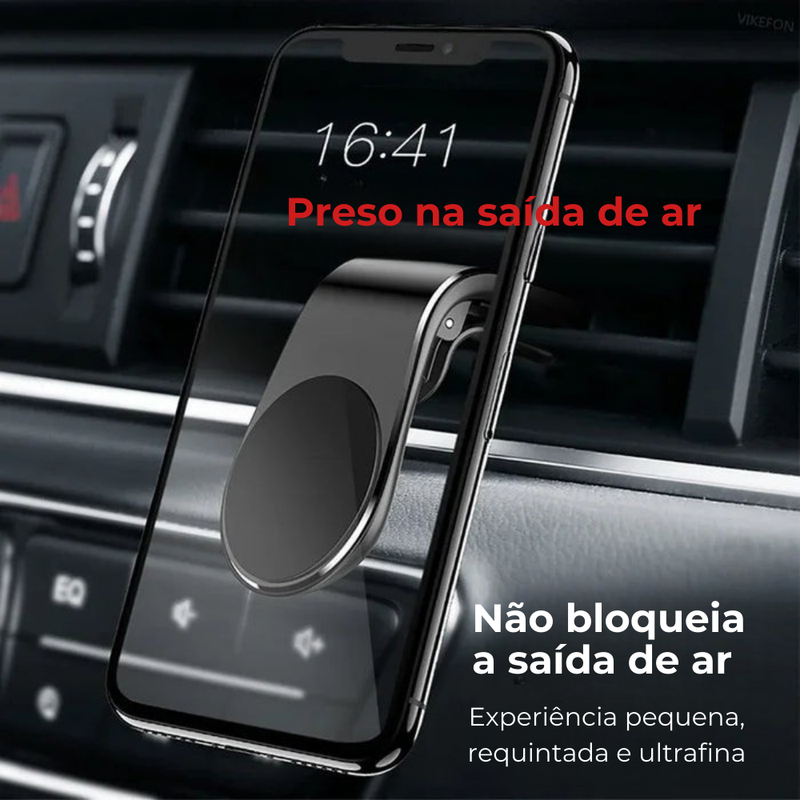 Suporte Magnético Universal para Celular - Fixação Segura e Rotação 360°