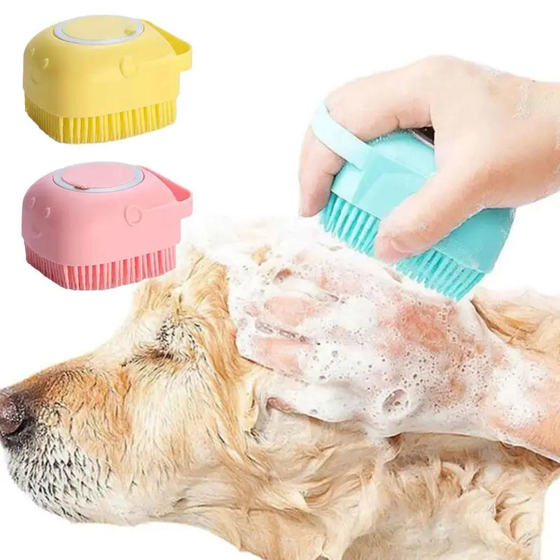 Escova de banho de silicone cães e gatos